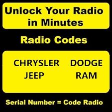 CHRYSLER✅ JEEP✅ RAM✅ DODGE✅ CÓDIGO DE DESBLOQUEIO DE RÁDIO T0MYD✅TM9✅ T00BE✅ T**AA✅ TVPQN✅A2C comprar usado  Enviando para Brazil