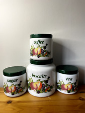 DE COLECCIÓN RETRO CLP FRUTA COCINA CONTENEDORES DE ALMACENAMIENTO CAFÉ TÉ AZÚCAR GALLETAS OLLA segunda mano  Embacar hacia Mexico