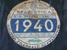 BOLLO 1940 REALE AUTOMOBILE CLUB ORIGINALE PER FIAT LANCIA BIANCHI ALFA ROMEO comprar usado  Enviando para Brazil