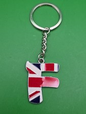 Usado, Chaveiro - Lembrança da bandeira do Reino Unido personalizado letra de metal F comprar usado  Enviando para Brazil