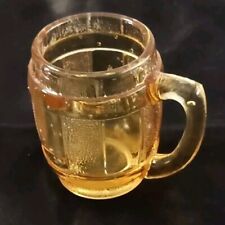 Mini caneca porta palito de vidro vintage década de 1950 barril de cerveja âmbar comprar usado  Enviando para Brazil