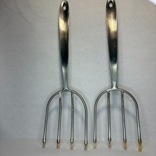 Par de garfos de aço inoxidável extragrandes 12,75" para elevação de carne assada trituração churrasqueira comprar usado Par de garfos de aço inoxidável extragrandes 12,75" para elevação de carne assada trituração churrasqueira comprar usado  Enviando para Brazil