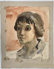 Aquarelle originale portrait d'occasion  Paris IX