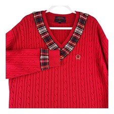 Suéter pescador masculino grande Tommy Hilfiger golfe robusto malha cabo gola V Y2K comprar usado  Enviando para Brazil