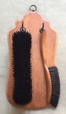 Conjunto antigo de pincéis para sapatos e roupas com rack suspenso de carvalho combinando comprar usado  Enviando para Brazil