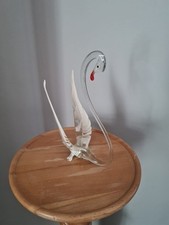 Glass swan ornament for sale  WALLASEY