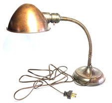 Luminária de mesa industrial de ferro fundido pescoço de ganso art déco luz ajustável comprar usado  Enviando para Brazil