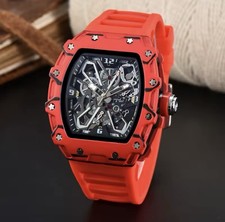 Usado, Orologio Richard Fashion Style Rapper Mille Rosso  Deal Skeleton comprar usado  Enviando para Brazil