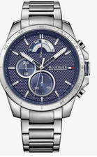 Relógio masculino Tommy Hilfiger 1791348 esporte legal display analógico quartzo prata sem caixa comprar usado  Enviando para Brazil