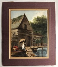 Antique painting watercolour for sale  BIRMINGHAM