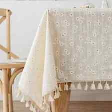 Toalha de mesa floral de algodão, decoração de mesa de chá, capa de mesa retangular, usado comprar usado  Enviando para Brazil