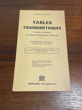 Tables trigonométriques sinus d'occasion  Pont-sur-Yonne