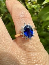 Yellow gold sapphire for sale  LONDON