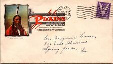 GOLDPATH: US COVER 1942 CHEYENNE,WY.HOTEL,ADVERT.CHIEF LITTLE SHIELD CV674_P02 comprar usado  Enviando para Brazil