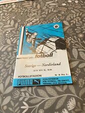 Programa FÚTBOL Suecia v Irlanda del Norte 30/10 1974 Clasificatorio Euro en Solna segunda mano  Embacar hacia Argentina