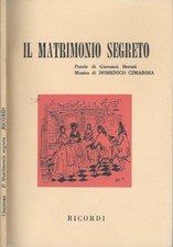 Matrimonio segreto. dramma usato  Italia