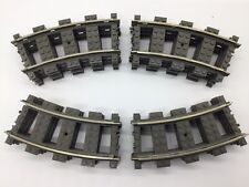 Używany, Lego City 9V, zestaw szyn 16 x zakręt / zakrzywiony ciemnoszary, lokomotywa, pociąg, kolej na sprzedaż  Wysyłka do Poland