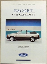 Folheto de vendas de carros Ford Escort XR3i CABRIOLET edição especial dezembro 1989 #FA946 comprar usado Folheto de vendas de carros Ford Escort XR3i CABRIOLET edição especial dezembro 1989 #FA946 comprar usado  Enviando para Brazil
