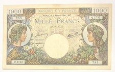 Billet banque 1000 d'occasion  La Colle-sur-Loup
