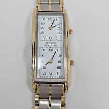 RELÓGIO DE PULSO VINTAGE SETOR OURO/PRATA DUAS TONELADAS REGATA VESTIDO DUPLO TEMPO SUÍÇO comprar usado  Enviando para Brazil