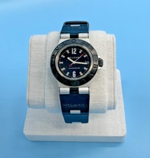 BVLGARI DIAGANO REF. AL 32TA MOSTRADOR DE DIAMANTE PRETO 32mm REDUZIDO!!! comprar usado  Enviando para Brazil