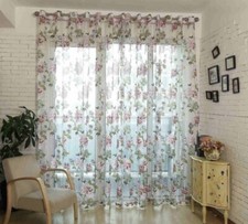 Cortinas de ilhós de privacidade para janela painéis transparentes com miçangas na bainha, múltiplas 38" X 84" comprar usado  Enviando para Brazil