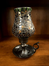 Mosaic glass hurricane for sale  Wyncote