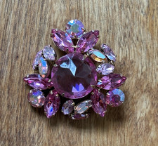 Broche vintage rosa regência strass floral comprar usado  Enviando para Brazil