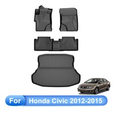 Car Fit para Honda Civic 2012-2015 TPE tapetes de assoalho de borracha + forro de carga comprar usado  Enviando para Brazil