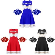 Usado, Conjunto de retalhos de líderes de torcida uniforme infantil feminino zíper traseiro comprar usado  Enviando para Brazil