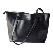 Bolsa tote Kate Spade New York preta página de férias logotipo de couro com defeito  comprar usado  Enviando para Brazil