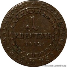 F4480 Austrian Empire 1 Kreutzer 1812 B Kremnitz AU -> Make offer comprar usado  Enviando para Brazil