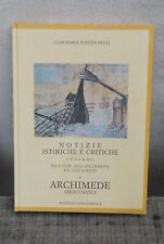 Notizie istoriche critiche usato  Italia