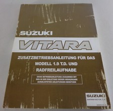 Usado, Suplemento manual de oficina Suzuki Vitara SE-416 1.9 TD modelo ano 1997 comprar usado  Enviando para Brazil