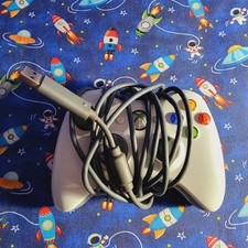 Controle com fio Microsoft XBox 360 branco fabricante de equipamento original com cabo USB separador - Testado, usado comprar usado  Enviando para Brazil