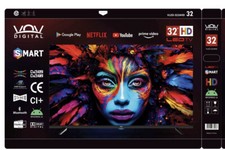 SMART TV TELEVISIONE 32” VOV DIGITAL HD NETFLIX ANDROID 14 DVB T2/S2 DOLBY SLIM na sprzedaż  Wysyłka do Poland