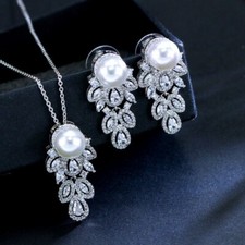 Pearl earring necklace for sale  Lakewood
