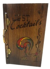 Usado, Vintage 1939 Just Cocktails Mixology Bar Drink Mix Recipe Cookbook Wooden Cover comprar usado  Enviando para Brazil