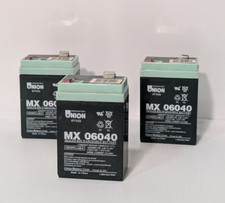 Lote de 3 baterias de chumbo-ácido recarregáveis seladas Union 6V 4Ah MX06040 comprar usado  Enviando para Brazil