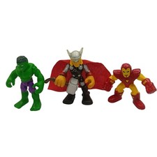 Lote de 3 bonecos de aventura Playskool Marvel Avenger super-herói Hulk Thor Homem de Ferro comprar usado  Enviando para Brazil