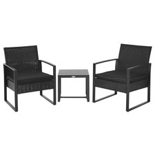 Outsunny 3pcs rattan for sale  GREENFORD