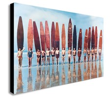 Usado, Surfers Evolution Of The Surfboard - Arte de parede em tela impressão emoldurada -Vários tamanhos comprar usado  Enviando para Brazil