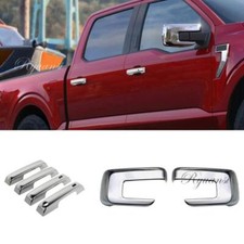 6x tampas de maçaneta de porta espelhada lateral cromada tampa de acabamento para 2021-2025 Ford F150 F-150 comprar usado  Enviando para Brazil