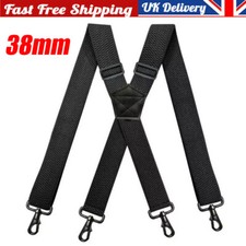 Black braces plain for sale  BIRMINGHAM