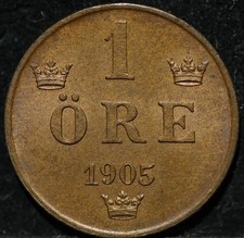 Suécia 1 One Öre 1905 moeda estrangeira antiga do velho mundo bronze de alta qualidade 2 comprar usado  Enviando para Brazil