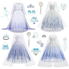 Cosplay Frozen 2 Princesa Elsa Anna Vestido Infantil Halloween Meninas Saias Ternos comprar usado  Enviando para Brazil