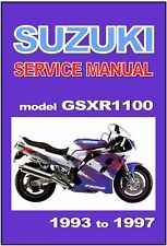 Manual de oficina SUZUKI GSXR1100 GSXR1100W 1993 1994 1995 1996 & 1997 serviço comprar usado  Enviando para Brazil