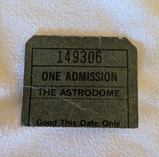 Vintage astrodome ticket for sale  Cedar Park