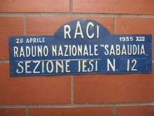 LICENSE PLATE ITALY TARGA FERRO REALE AUTOM. CLUB RADUNO NAZIONALE SABAUDIA 1935 comprar usado  Enviando para Brazil