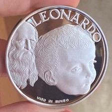 Medaglia leonardo vinci usato  Roma